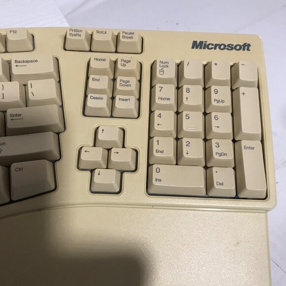Microsoft Natural Keyboard Elite X03-51764 Ergonomic Wired Keyboard PS/2 Vintage - Picture 7 of 9